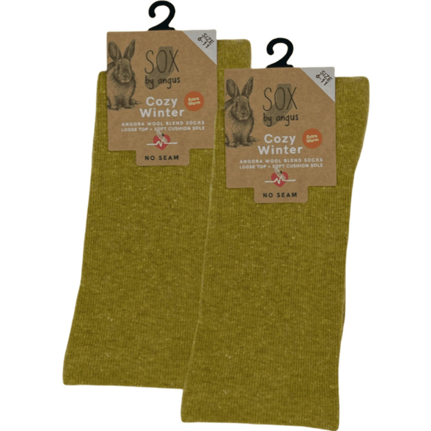 Cozy Angora Blend Socks No Seam Mustard Yellow Comfort